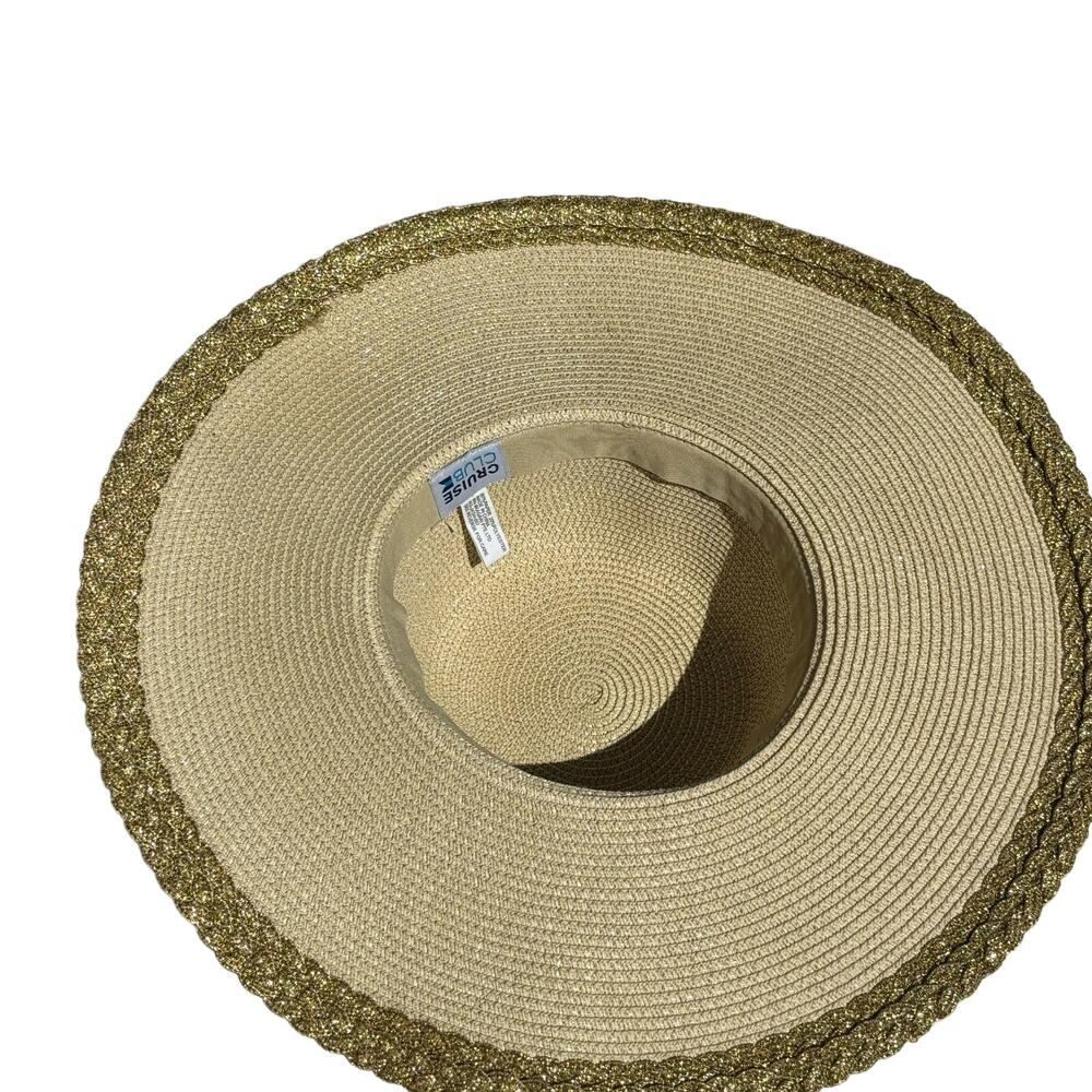 Tan & Gold Cruise Club Sun Hat - Picture 5 of 5